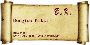 Bergida Kitti névjegykártya